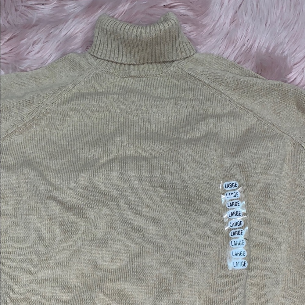 beige turtleneck